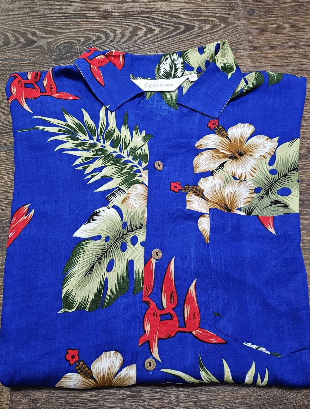 Uluwatu Mens Hawaiian Aloha Short Sleeve Floral Shirt XL Multicolor